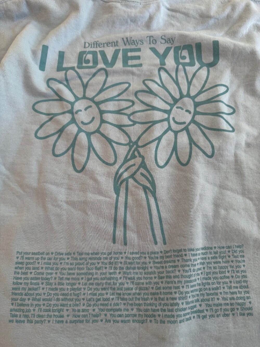 Lonely Ghost Sweatshirt XXXL Blue “Different Ways To Say I Love You” Graphic Cre - Picture 5 of 8